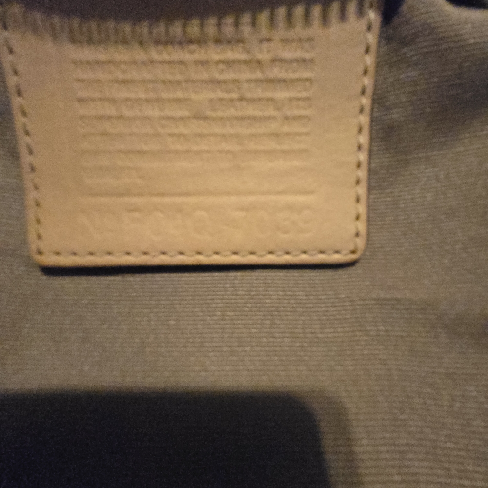 Coach Vintage Suede Strip Bagette  Brown and Cream Women's Bag - Picture 15 of 16